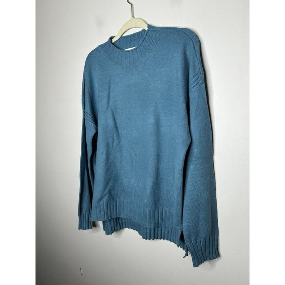 Cyrus Womens Blue Teal Long Sleeve Round Neck Pullover Sweater Size Large NWT - Picture 2 of 8